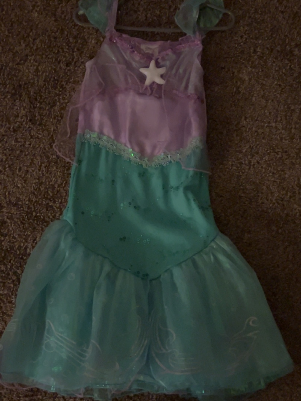 Girls Purple and Teal Mermaid Costume Dress